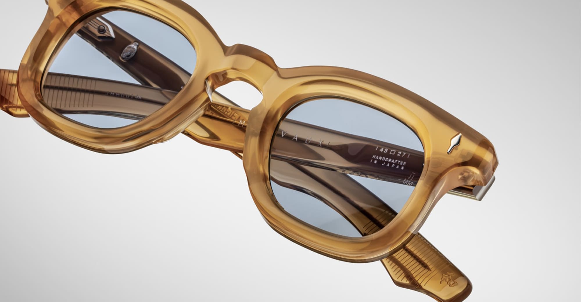 Ottica Mondello Roma - Jacques Marie Mage - JMMDU-14K - DEVAUX - SAFFRON - Acetate - shape Panto - yellow - EYEWEAR - SUNGLASSES - Unisex,Uomo,Donna,Women,Men - lens Grey - Made In Japan