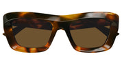 Ottica Mondello Roma - Bottega Veneta - BV1283S-002 - BV1283S-002 - HAVANA - Acetate - shape Squared - Havana - EYEWEAR - SUNGLASSES - Donna,Women - lens Brown - Made In Japan