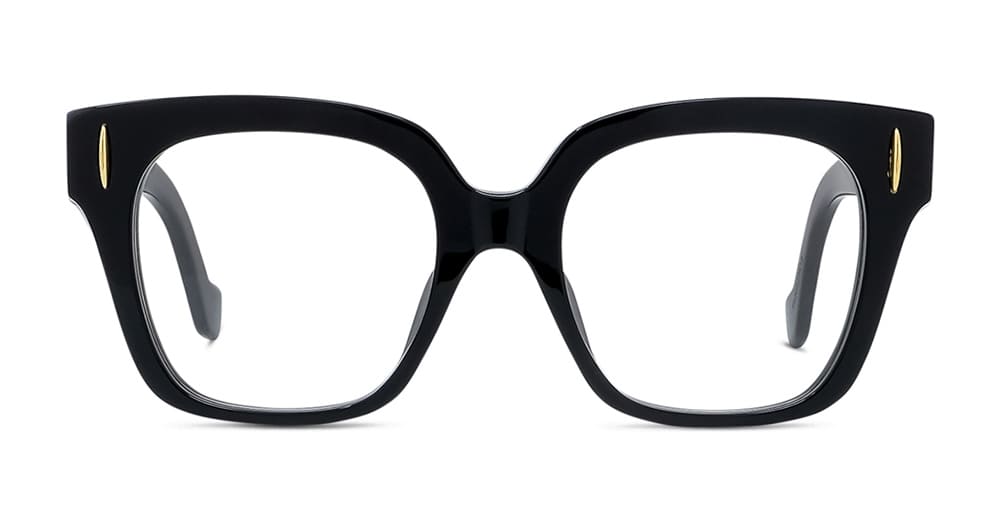 Ottica Mondello Roma - Loewe - LW50069I51001 - LW50069I - SHINY BLACK  - Acetate - shape Squared - shiny black - EYEWEAR - EYEGLASSES - Donna,Women - lens Clear - Made In Italy