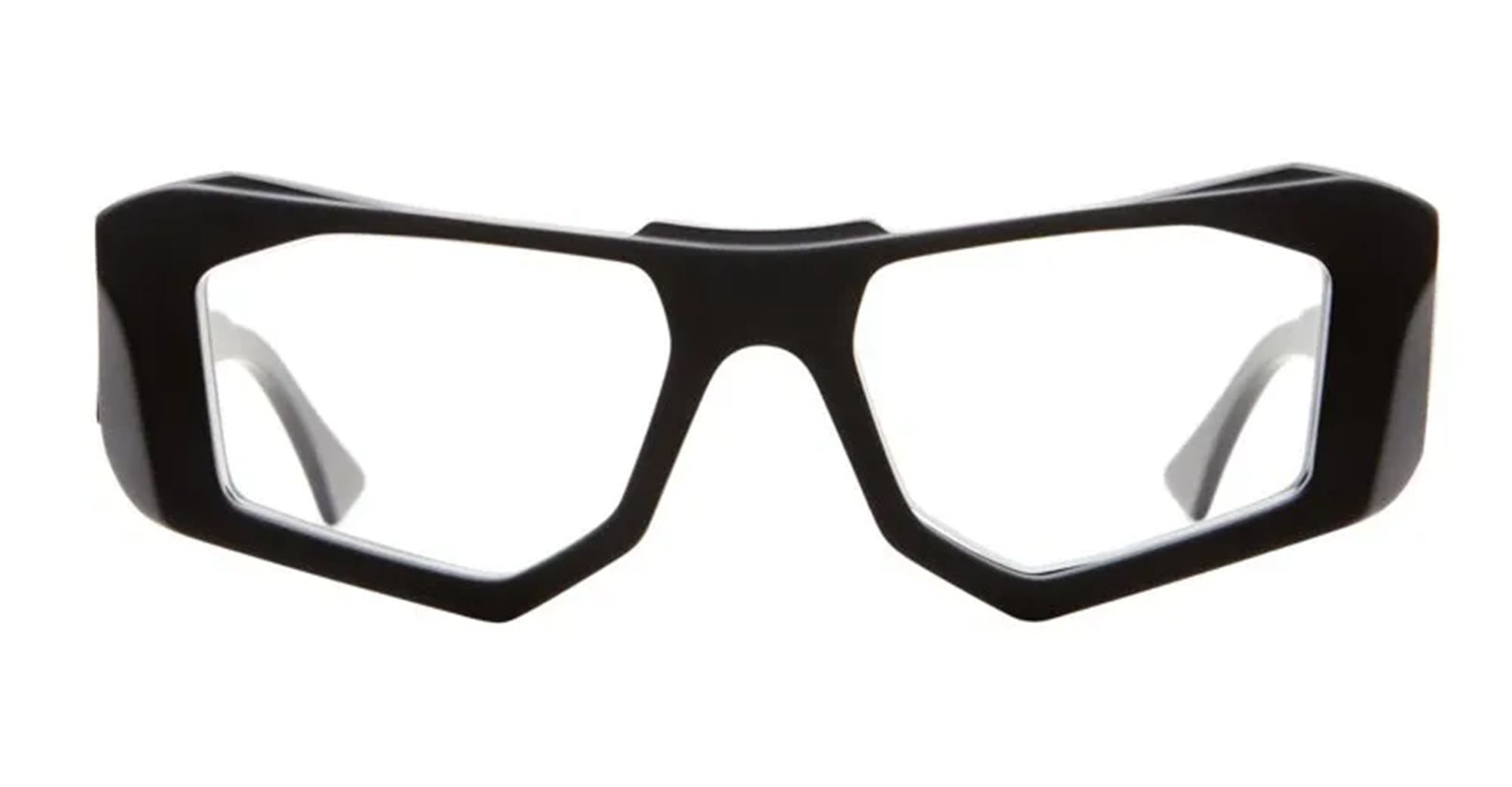 Ottica Mondello Roma - Kuboraum - KRO0F6BM000000OP - MASK F6 - BLACK MATTE RX - Acetate - shape Rectangular - Black - EYEWEAR - EYEGLASSES - Unisex,Uomo,Donna,Women,Men - lens Clear - Made In Italy