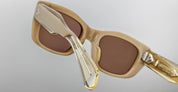 Ottica Mondello Roma - Jacques Marie Mage - JMMCO-15F - CORNICHE - CHATEAU - Acetate - shape Squared - beige - EYEWEAR - SUNGLASSES - Donna,Women - lens Brown - Made In Japan