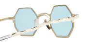 Ottica Mondello Roma - Kuboraum - KRSZ19GE00000020 - MASK Z19 GE - GOLD - metal, acetate - shape Hexagonal - Gold - EYEWEAR - SUNGLASSES - Unisex,Uomo,Donna,Women,Men - lens Blue - Made In Italy
