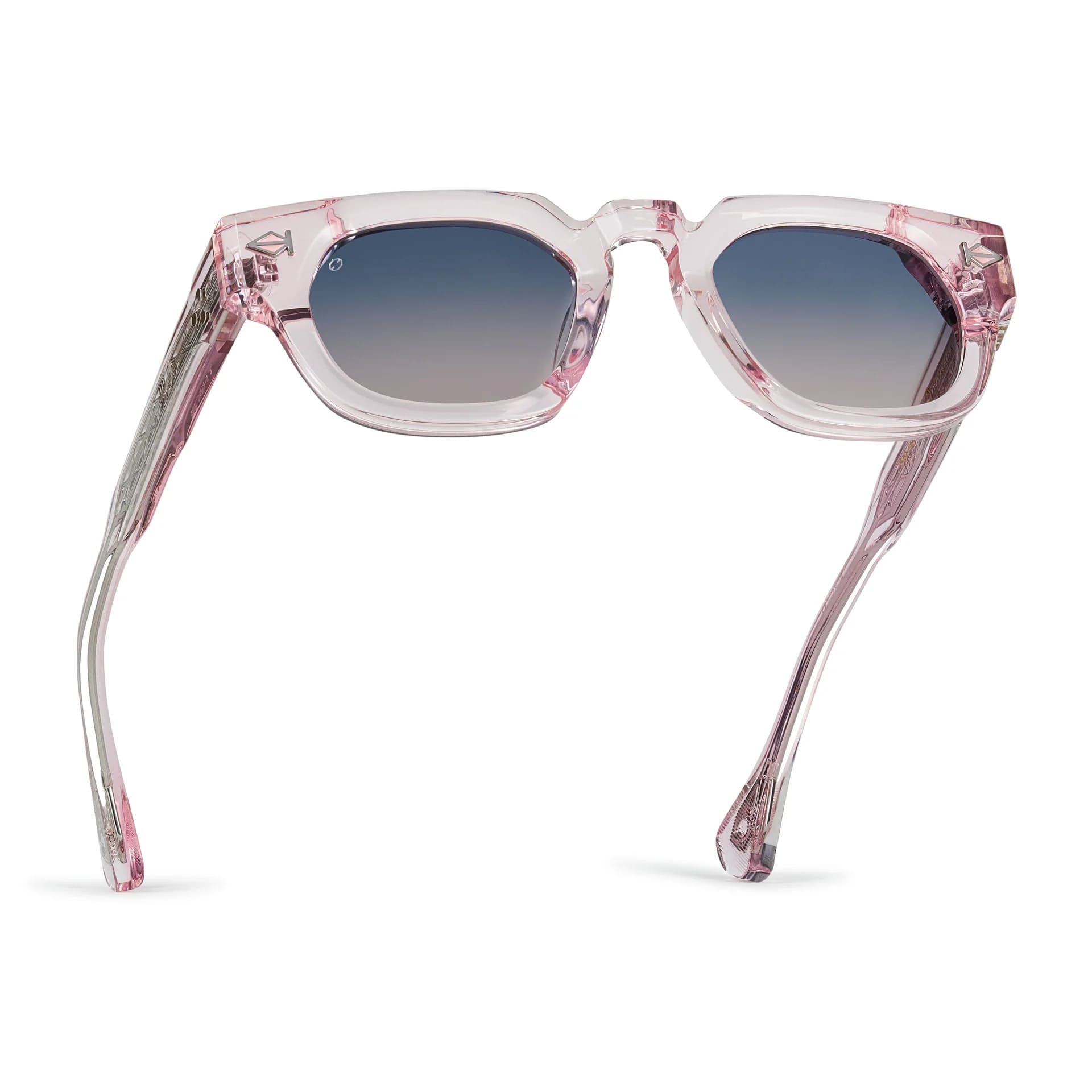 Ottica Mondello Roma - T HENRI - TAP014 - TUATARA - PAMPELONNE - Acetate - shape Panto - transparent pink - EYEWEAR - SUNGLASSES - Unisex,Uomo,Donna,Women,Men - lens Gradient blue - Made In Japan