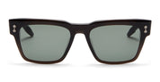 Ottica Mondello Roma - Akoni - AKS-113A-56 - COLUMBA - CRYSTAL BLACK / BLACK RHODIUM - 56 - Acetate - shape Squared - Black - EYEWEAR - SUNGLASSES - Unisex,Uomo,Donna,Women,Men - lens Green - Made In Japan