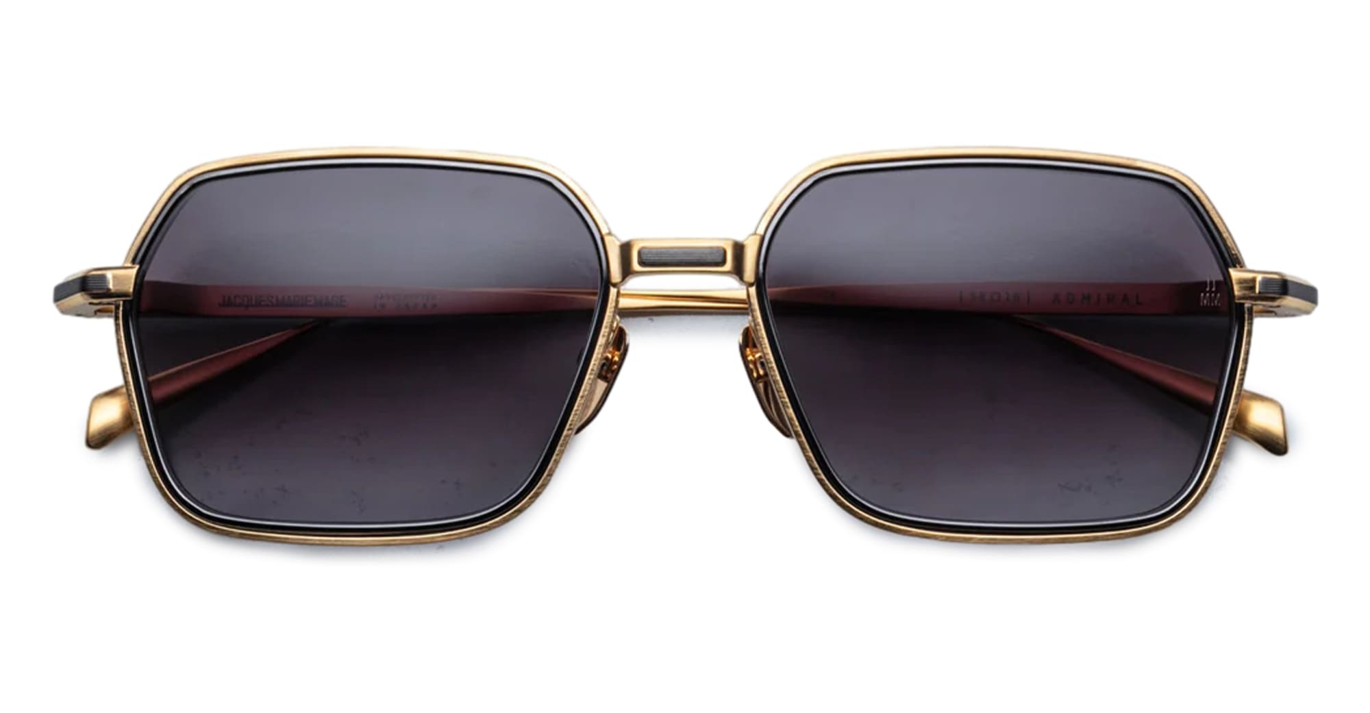 Ottica Mondello Roma - Jacques Marie Mage - JMMADM-C7 - ADMIRAL - CIA - Titanium - shape Rectangular - gold, black - EYEWEAR - SUNGLASSES - Uomo,Men - lens jet black - Made In Japan