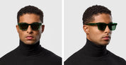 Ottica Mondello Roma - DITA - DTS750-A-02 - MONOLIX - CRYSTAL PINE / DARK GREEN LENS - Acetate - shape Squared - green - EYEWEAR - SUNGLASSES - Unisex,Uomo,Donna,Women,Men - lens Green - Made In Japan