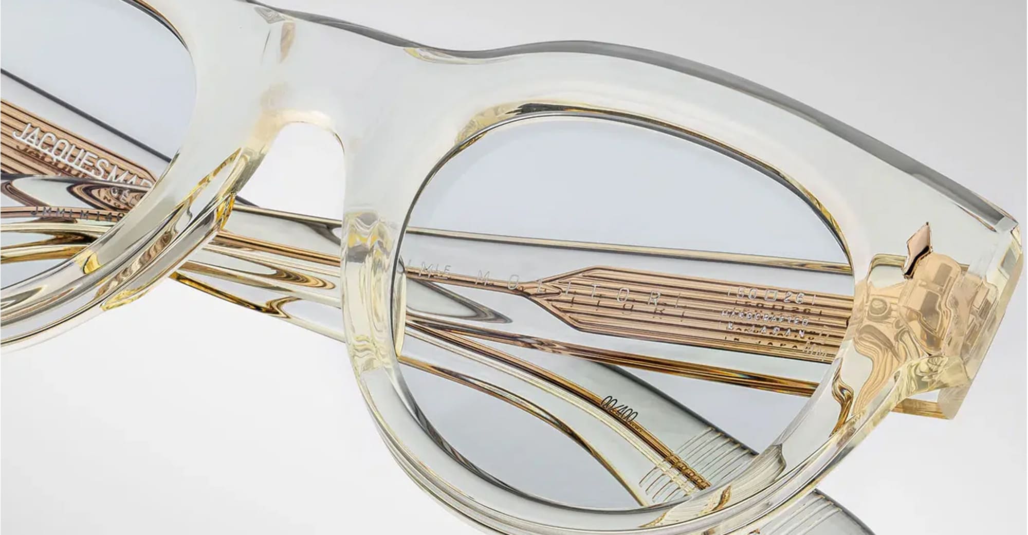 Ottica Mondello Roma - Jacques Marie Mage - JMMLMRX-14Q - MOLITOR - BRUT RX - Acetate - shape Round - transparent beige - EYEWEAR - EYEGLASSES - Unisex,Uomo,Donna,Women,Men - lens Clear - Made In Japan