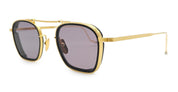 Ottica Mondello Roma - Jacques Marie Mage - JMMBU-14U - BAUDELAIRE 2 - EBONY - titanium, acetate - shape Squared - gold, black - EYEWEAR - SUNGLASSES - Unisex,Uomo,Donna,Women,Men - lens Grey - Made In Japan
