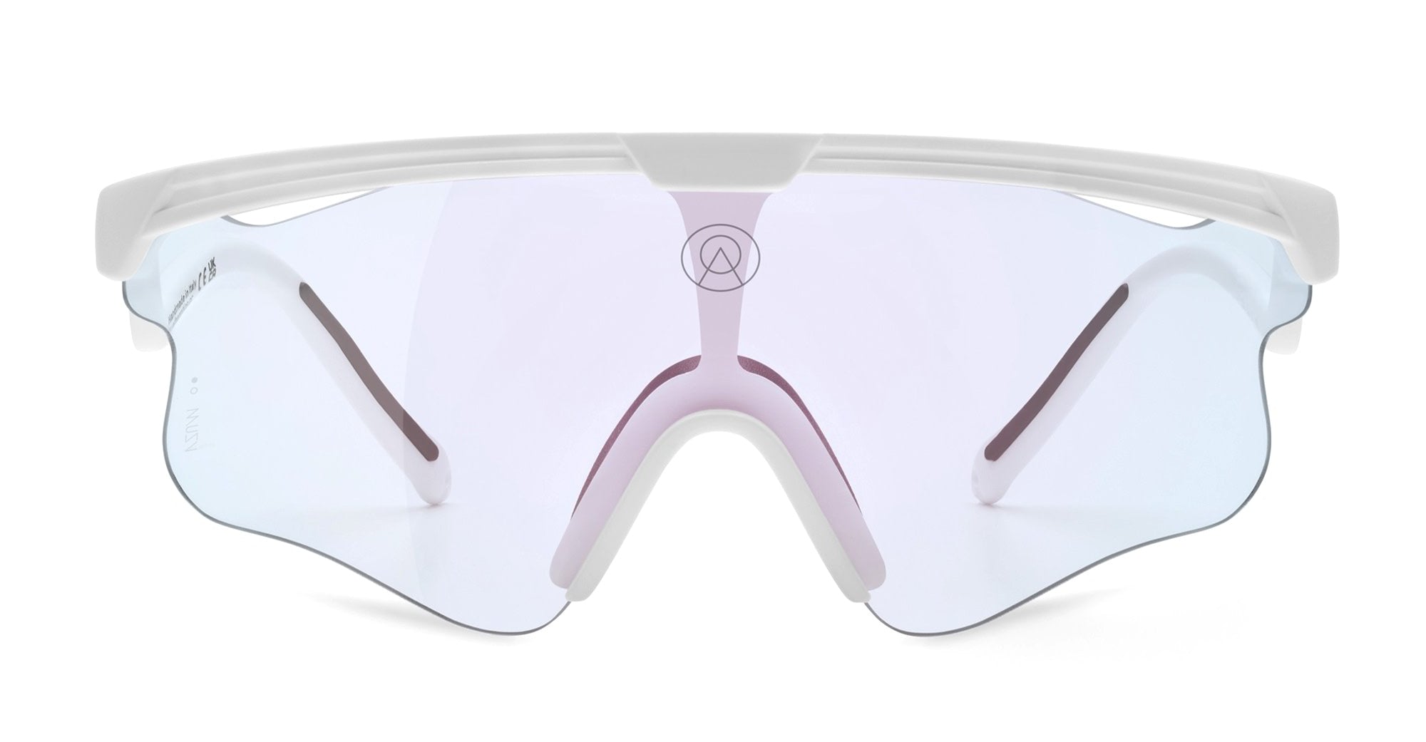  VZUM F-LENS FIRE - Tr90 - shape Mask - White - EYEWEAR - SUNGLASSES - Unisex,Uomo,Donna,Women,Men - lens red - Made In Italy