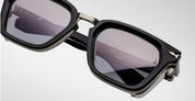 Ottica Mondello Roma - Jacques Marie Mage - JMMBD-10Y1 - DECADE COLLECTION: BORODINO - DECADE - Acetate - shape Squared - Black - EYEWEAR - SUNGLASSES - Uomo,Men - lens silver - Made In Japan