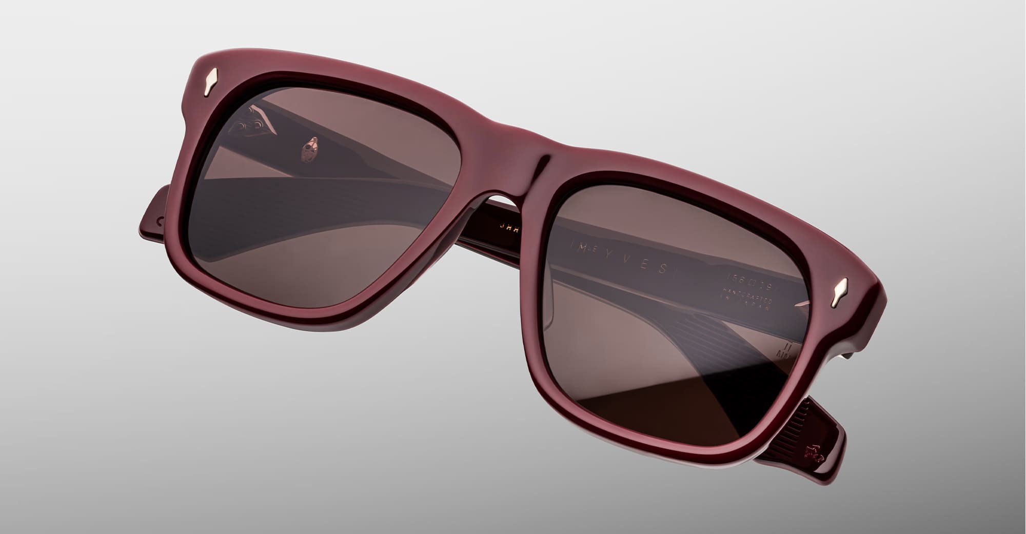 Ottica Mondello Roma - Jacques Marie Mage - JMMYV-R7 - YVES - BORDEAUX - Acetate - shape Squared - burgundy - EYEWEAR - SUNGLASSES - Unisex,Uomo,Donna,Women,Men - lens Brown - Made In Japan