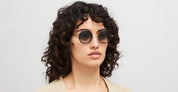 Alya - a76 glossy gold / milky indigo