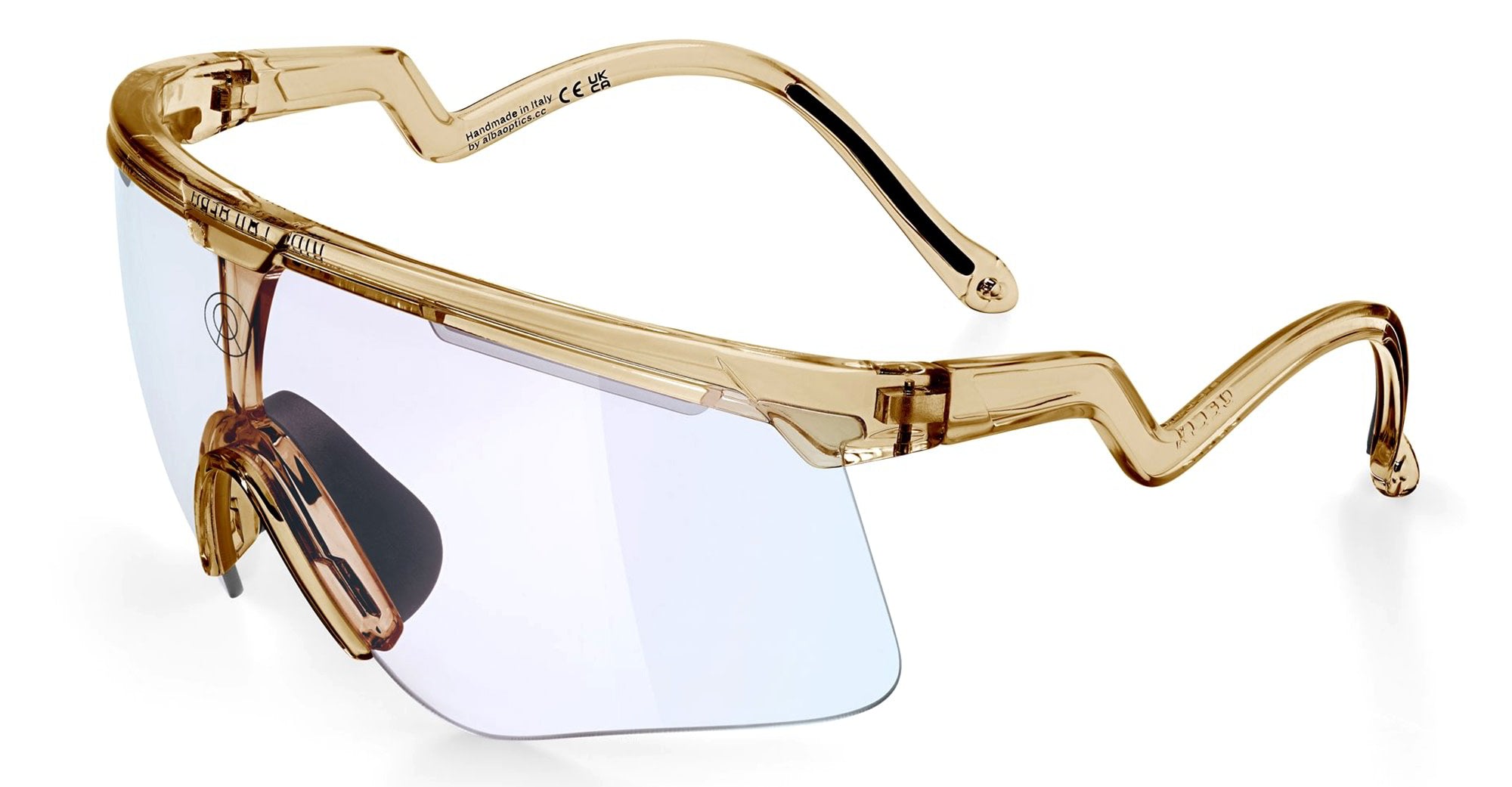 Ottica Mondello Roma - Alba Optics - 8050054518404 - DELTA - SMOKE GLOSSY / VZUM F-LENS FIRE - Tr90 - shape Mask - brown - EYEWEAR - SUNGLASSES - Unisex,Uomo,Donna,Women,Men - lens red - Made In Italy