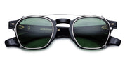 Ottica Mondello Roma - Jacques Marie Mage - JMMZPXCP-41 - ZEPHIRIN 47 CLIP ON 2 - SILVER - Titanium - shape Squared - Silver - EYEWEAR - SUNGLASSES - Unisex,Uomo,Donna,Women,Men - lens Green - Made In Japan