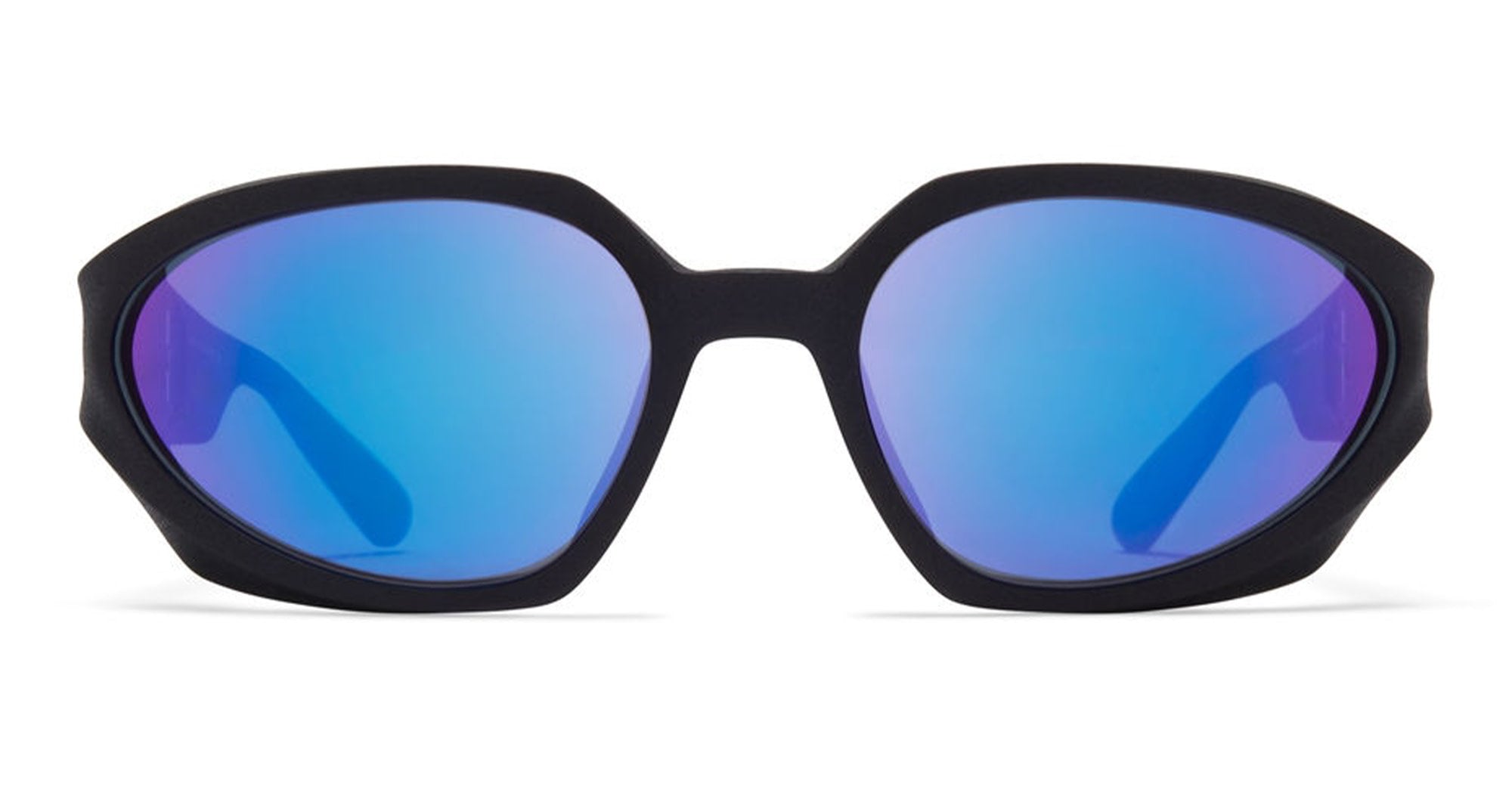 Ottica Mondello Roma - Mykita - 10301545 - SEDONA - MD1 PITCH BLACK / SCARLET FLASH LENS - Injected Nylon - shape Oval - Black - EYEWEAR - SUNGLASSES - Unisex,Uomo,Donna,Women,Men - lens Blue - Made In Germany