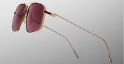 Ottica Mondello Roma - Jacques Marie Mage - JMMJG-22 - JAGGER - CHAMPAGNE - Titanium - shape Aviator - light gold - EYEWEAR - SUNGLASSES - Uomo,Men - lens burgundy - Made In Japan