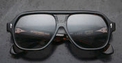 Ottica Mondello Roma - Jacques Marie Mage - JMMWD-13V - LAST FRONTIER VI - WILDHORSE- BEAU - Acetate - shape Navigator - Tortoise - EYEWEAR - SUNGLASSES - Uomo,Men - lens Grey - Made In Japan