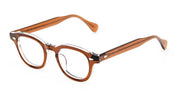 Ottica Mondello Roma - Julius Tart - JTPL-102K-RX - AR 46X24 - BROWN CRYSTAL RX - Acetate - shape Panto - brown - EYEWEAR - EYEGLASSES - Unisex,Uomo,Donna,Women,Men - lens Clear - Made In Japan
