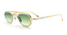Ottica Mondello Roma - Sato - AVIOR-T-YG-P-1 - AVIOR - YELLOW GOLD / PLATINUM - Titanium - shape Octagonal - yellow gold - EYEWEAR - SUNGLASSES - Uomo,Men - lens Gradient green - Made In Japan