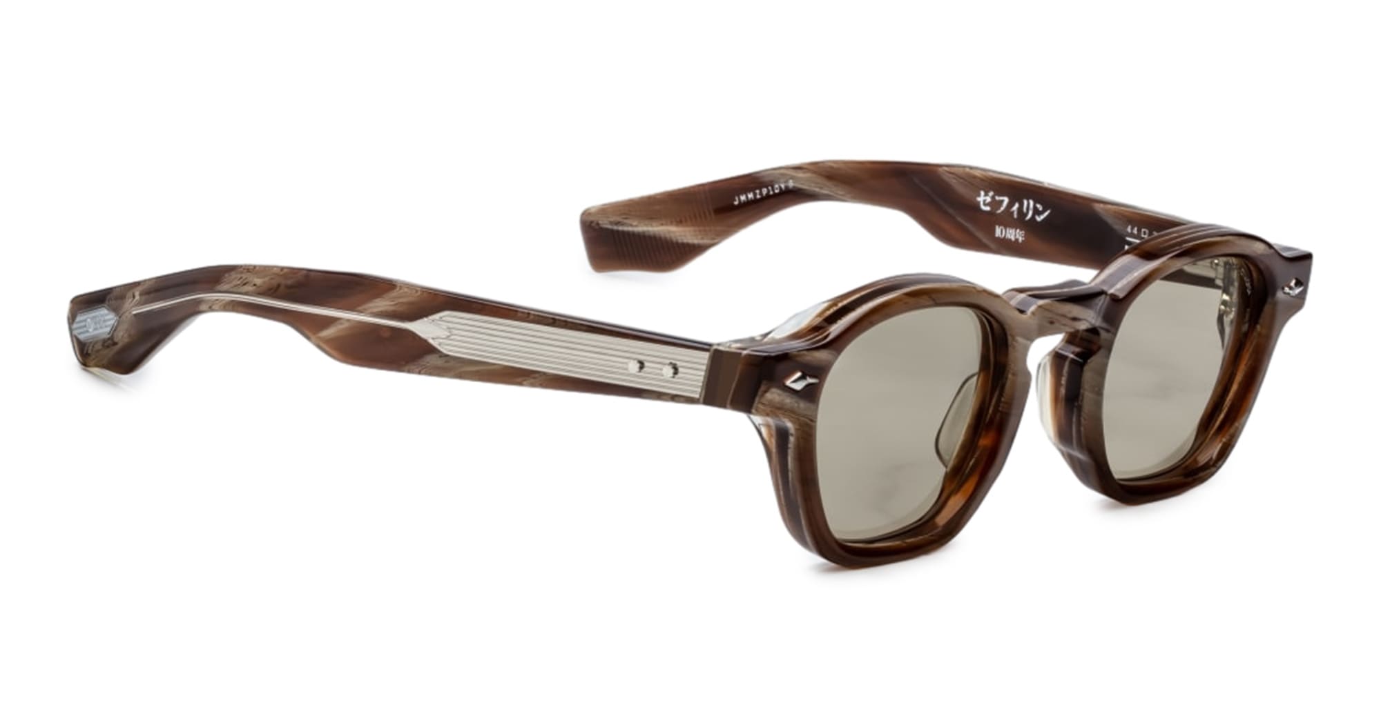 Ottica Mondello Roma - Jacques Marie Mage - JMMZP-10Y6 - DECADE COLLECTION: ZEPHIRIN - BARK HORN - Acetate - shape Squared - brown - EYEWEAR - SUNGLASSES - Uomo,Men - lens Brown - Made In Japan