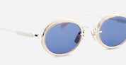 Ottica Mondello Roma - Sato - Acamar-II-P-RG-1 - ACAMAR II - Platinum / rose gold - Titanium - shape Oval - silver, gold - EYEWEAR - SUNGLASSES - Unisex,Uomo,Donna,Women,Men - lens Blue - Made In Japan