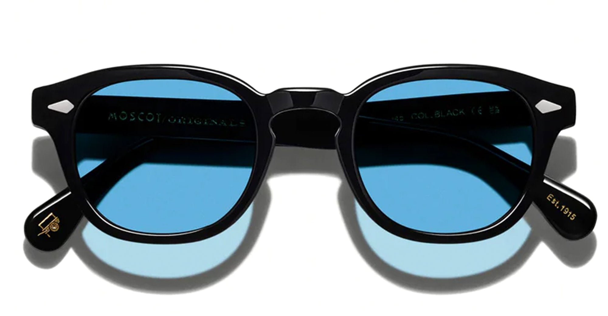  CUSTOM CELEBRITY BLUE LENS - Acetate - shape  - Black - EYEWEAR - SUNGLASSES - Unisex,Uomo,Donna,Women,Men - lens  - Made In China