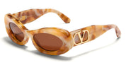 Ottica Mondello Roma - Valentino - VLS-178D-57 - VLS-178D - HAVANA HONEY - Acetate - shape  -  - EYEWEAR - SUNGLASSES - Donna,Women - lens  - Made In Japan