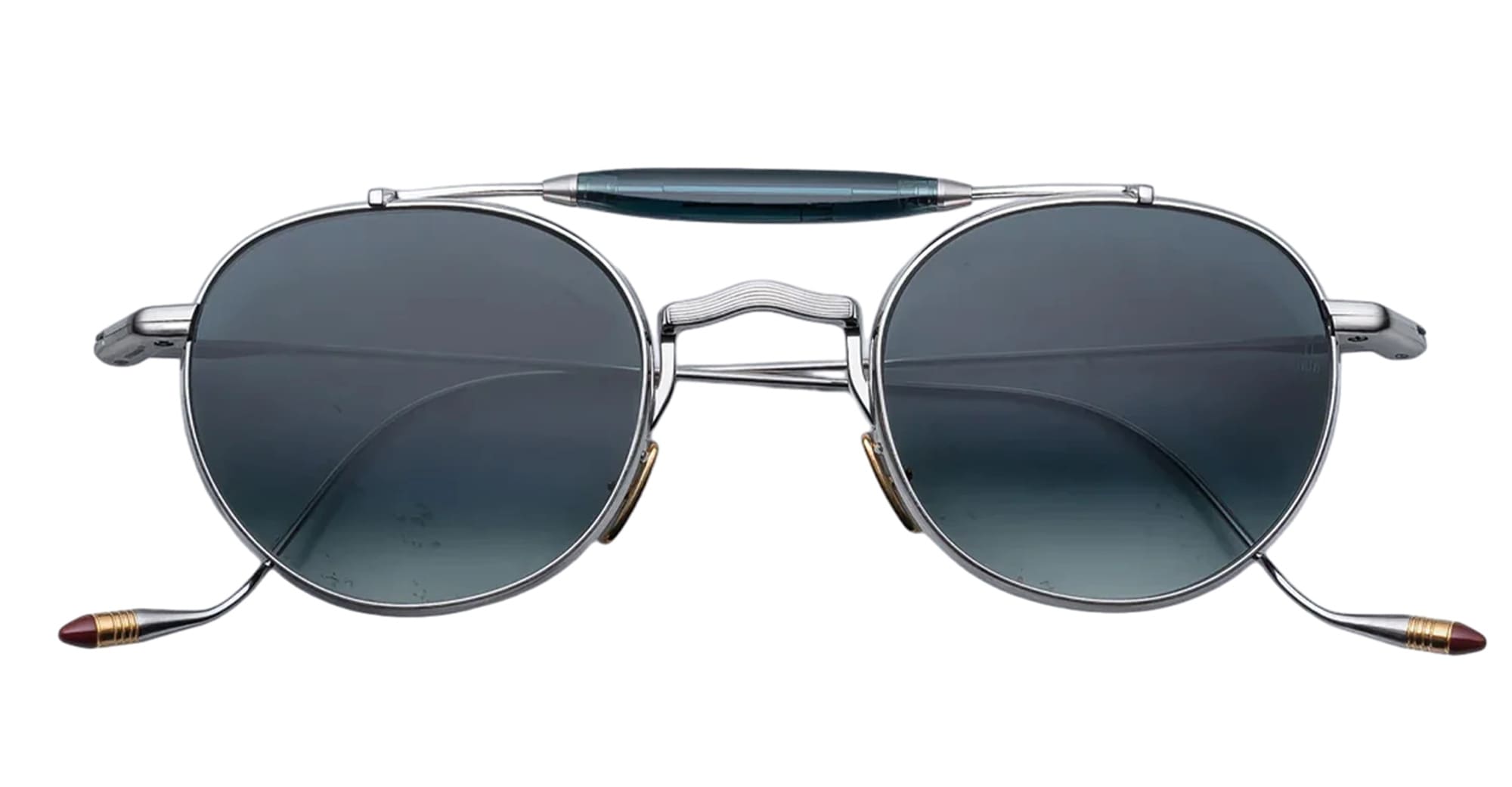 Ottica Mondello Roma - Jacques Marie Mage - JMMDS-17J - DASAN - ATLANTIC - Titanium - shape Aviator - Silver - EYEWEAR - SUNGLASSES - Unisex,Uomo,Donna,Women,Men - lens Gradient blue - Made In Japan