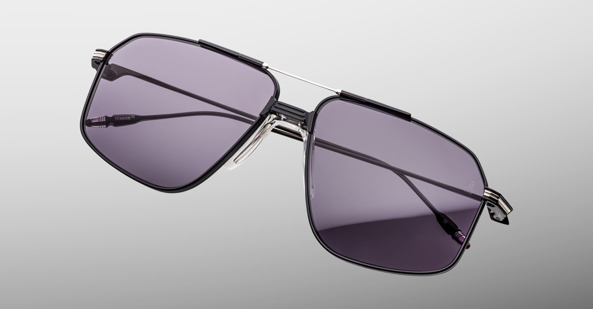 Ottica Mondello Roma - Jacques Marie Mage - JMMJG-19J - JAGGER - CORBAU - Titanium - shape Aviator - Black - EYEWEAR - SUNGLASSES - Unisex,Uomo,Donna,Women,Men - lens Grey - Made In Japan