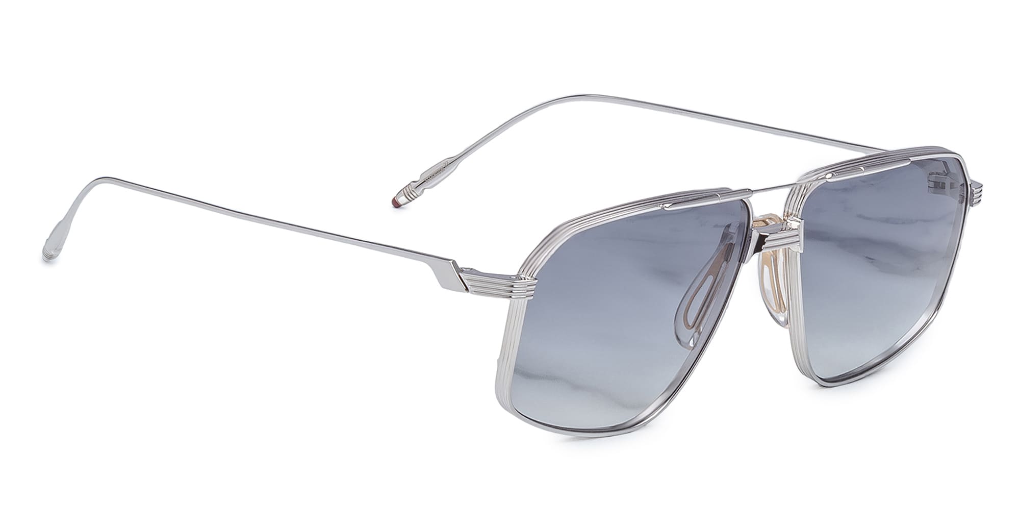 Ottica Mondello Roma - Jacques Marie Mage - JMMJG-15Z - JAGGER - SULFUR - Titanium - shape Aviator - Silver - EYEWEAR - SUNGLASSES - Uomo,Men - lens Grey - Made In Japan