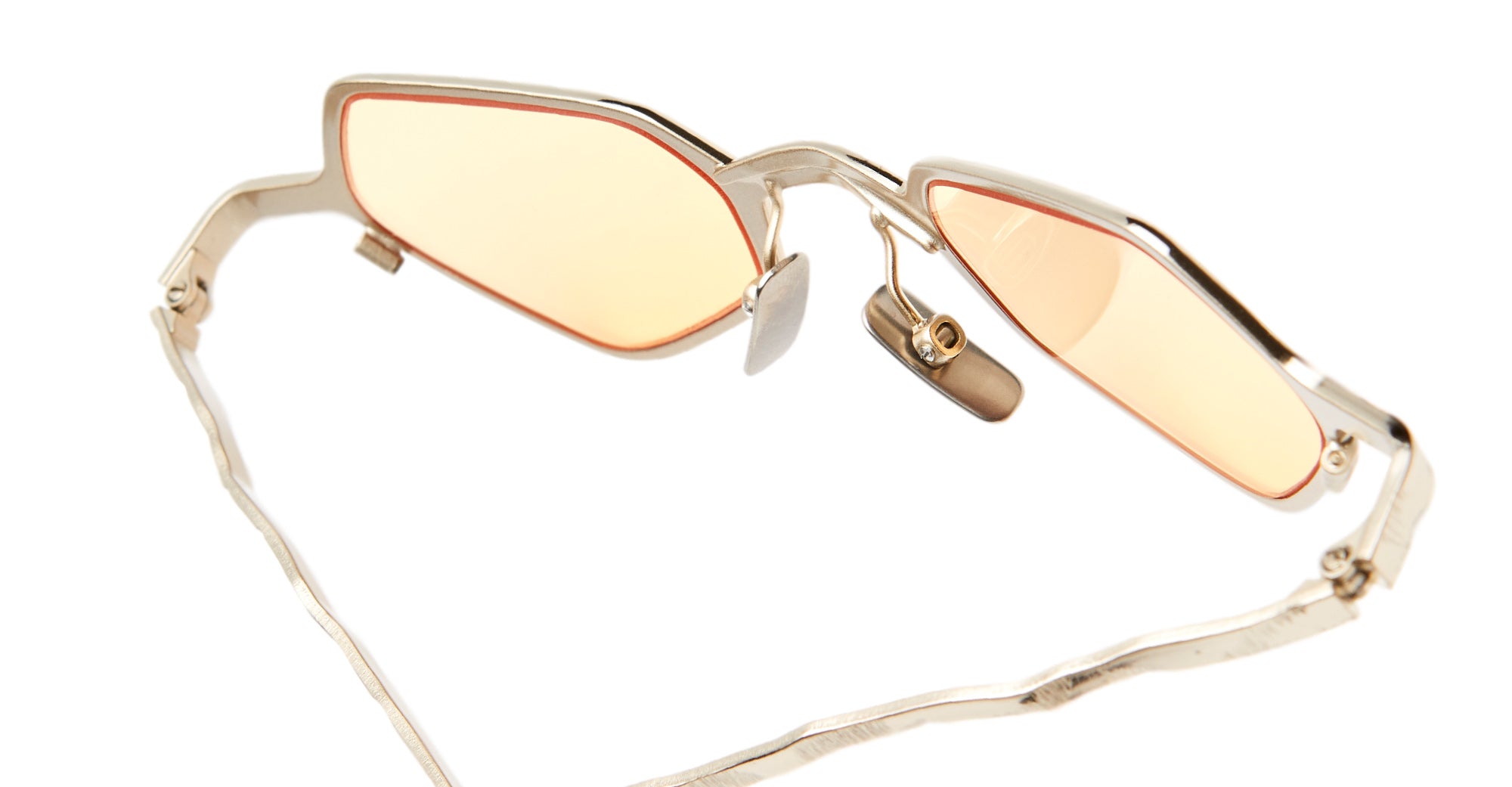 Ottica Mondello Roma - Kuboraum - KRSZ25LG0000002R - MASK Z25 - LIGHT GOLD - metal, acetate - shape Geometrical - light gold - EYEWEAR - SUNGLASSES - Unisex,Uomo,Donna,Women,Men - lens orange - Made In Italy