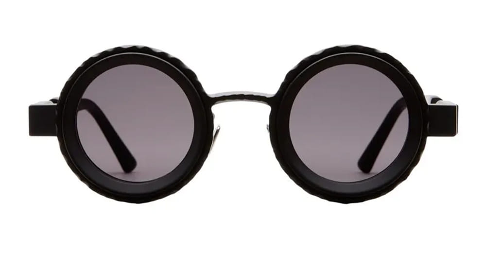 Ottica Mondello Roma - Kuboraum - KRS0Z3BM0000002Y - MASK Z3 BM- BLACK MATT - titanium, acetate - shape Round - Black - EYEWEAR - SUNGLASSES - Unisex,Uomo,Donna,Women,Men - lens Grey - Made In Italy