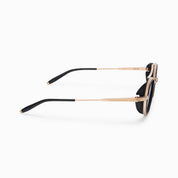Ottica Mondello Roma - Akoni - AKS-532A-48 - ASTRIA - MATTE BLACK - Titanium - shape Round - Black - EYEWEAR - SUNGLASSES - Unisex,Uomo,Donna,Women,Men - lens Grey - Made In Japan