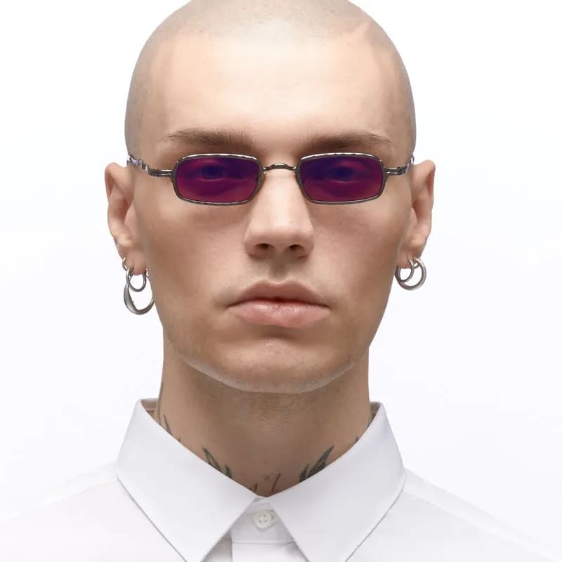 Ottica Mondello Roma - Kuboraum - KRSZ18GM000000FX - MASK Z18 GM - GUNMETAL - metal, acetate - shape Rectangular - fuchsia - EYEWEAR - SUNGLASSES - Unisex,Uomo,Donna,Women,Men - lens Pink - Made In Italy