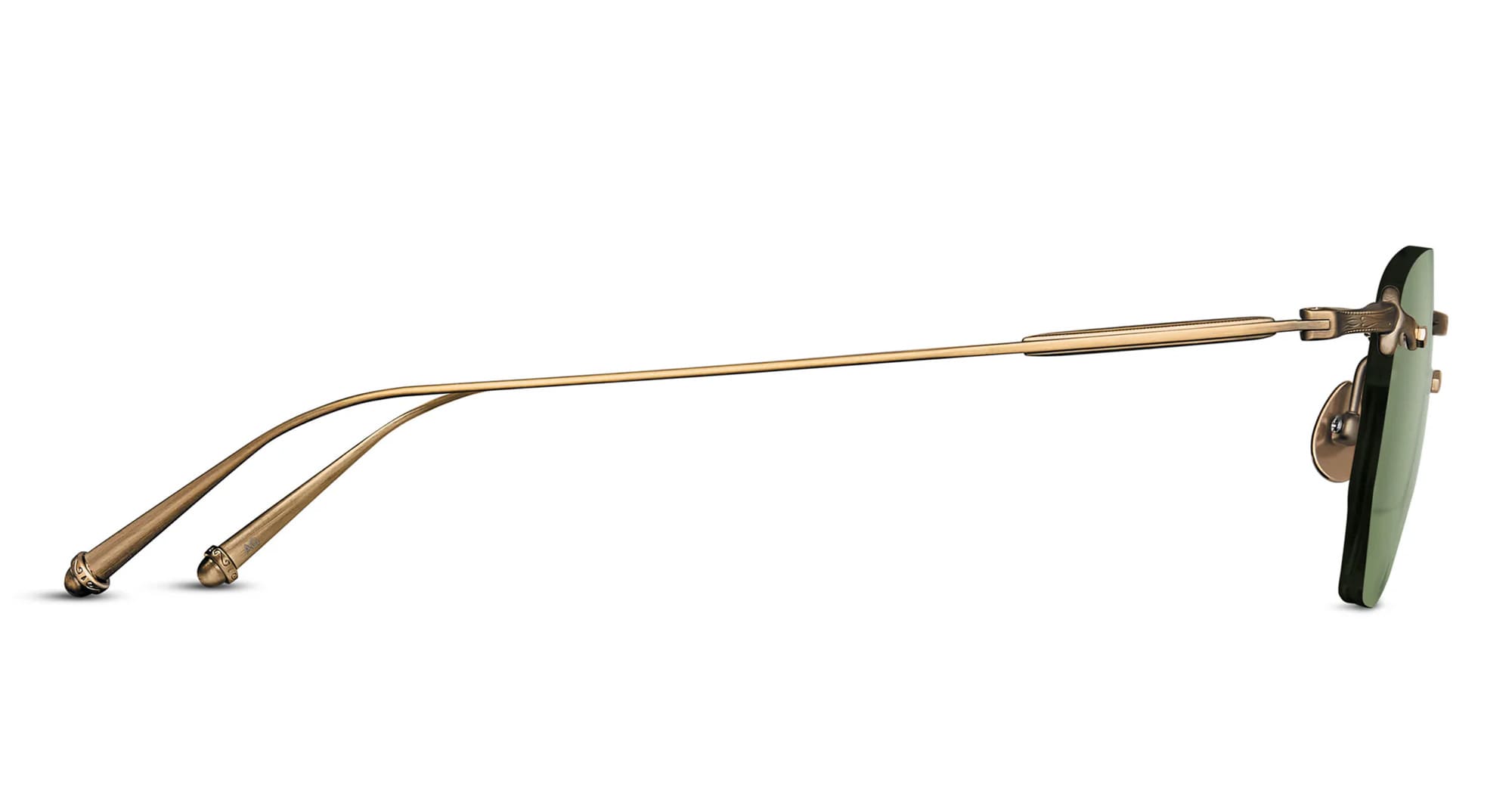Ottica Mondello Roma - Matsuda - M5006.SG.AG.46 - M5006 - ANTIQUE GOLD - Titanium - shape Hexagonal - Gold - EYEWEAR - SUNGLASSES - Unisex,Uomo,Donna,Women,Men - lens Green - Made In Japan