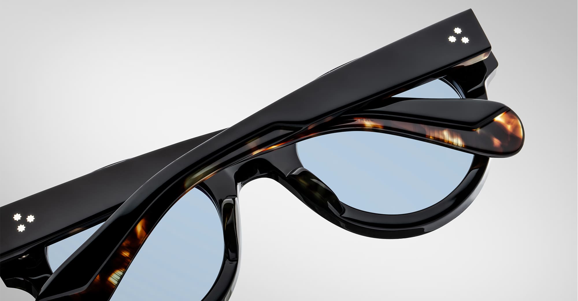 Ottica Mondello Roma - Jacques Marie Mage - JMMLM-01 - MOLITOR - NOIR - Acetate - shape Round - Black - EYEWEAR - SUNGLASSES - Unisex,Uomo,Donna,Women,Men - lens Blue - Made In Japan