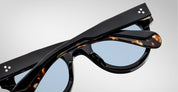 Ottica Mondello Roma - Jacques Marie Mage - JMMLM-01 - MOLITOR - NOIR - Acetate - shape Round - Black - EYEWEAR - SUNGLASSES - Unisex,Uomo,Donna,Women,Men - lens Blue - Made In Japan