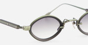 Ottica Mondello Roma - Sato - Talita-MG-B-1 - TALITA - MATT GREEN / MATT BLACK - Acetate, titanium - shape Oval - grey, black - EYEWEAR - SUNGLASSES - Unisex,Uomo,Donna,Women,Men - lens Gradient green - Made In Japan