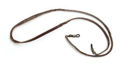 Twisted leather soft bracelet cord - dark brown