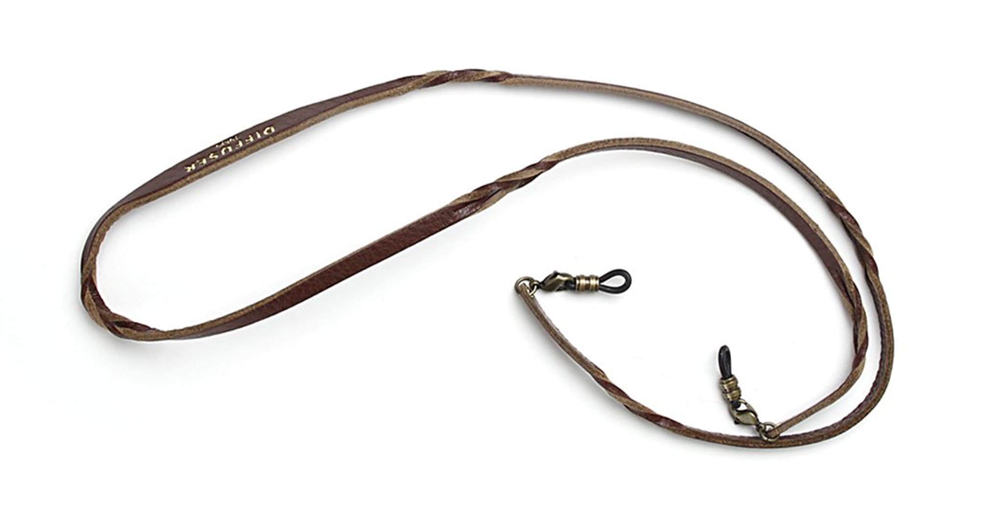Twisted leather soft bracelet cord - dark brown
