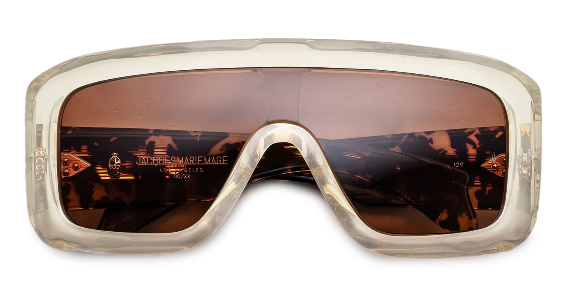 Ottica Mondello Roma - Jacques Marie Mage - JMMMK-03 - PAUSA - DUN - Acetate - shape Mask - Havana - EYEWEAR - SUNGLASSES - Unisex,Uomo,Donna,Women,Men - lens Brown - Made In Italy