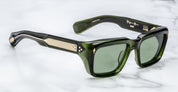 Ottica Mondello Roma - Jacques Marie Mage - JMMWK-10Y4 - DECADE COLLECTION: WALKER - ROVER - Acetate - shape Rectangular - green - EYEWEAR - SUNGLASSES - Uomo,Men - lens Green - Made In Japan