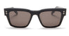 Ottica Mondello Roma - Akoni - AKS-100D-54 - COLUMBA - MATTE BLACK / SCRAPED - 54 - Acetate - shape Squared - Olive - EYEWEAR - SUNGLASSES - Unisex,Uomo,Donna,Women,Men - lens dark grey - Made In Japan