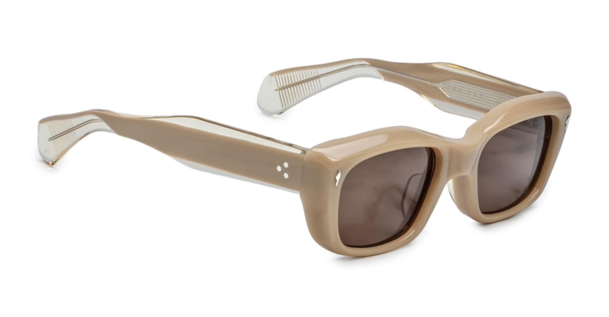 Ottica Mondello Roma - Jacques Marie Mage - JMMCO-15F - CORNICHE - CHATEAU - Acetate - shape Squared - beige - EYEWEAR - SUNGLASSES - Donna,Women - lens Brown - Made In Japan