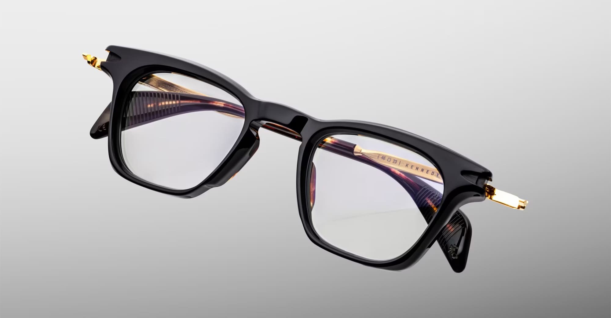 Ottica Mondello Roma - Jacques Marie Mage - JMMKENRX-15A - KENNEDY - NOIR 15 RX - Acetate - shape Panto - Black - EYEWEAR - EYEGLASSES - Unisex,Uomo,Donna,Women,Men - lens Clear - Made In Japan