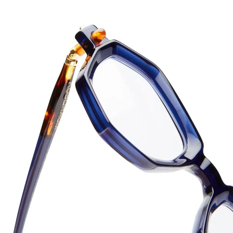 Ottica Mondello Roma - Kuboraum - KROP27BL000000OP - MASK P27 BL - TRANSPARENT DARK BLUE RX - Acetate - shape Geometric - blue - EYEWEAR - EYEGLASSES - Unisex,Uomo,Donna,Women,Men - lens Clear - Made In Italy