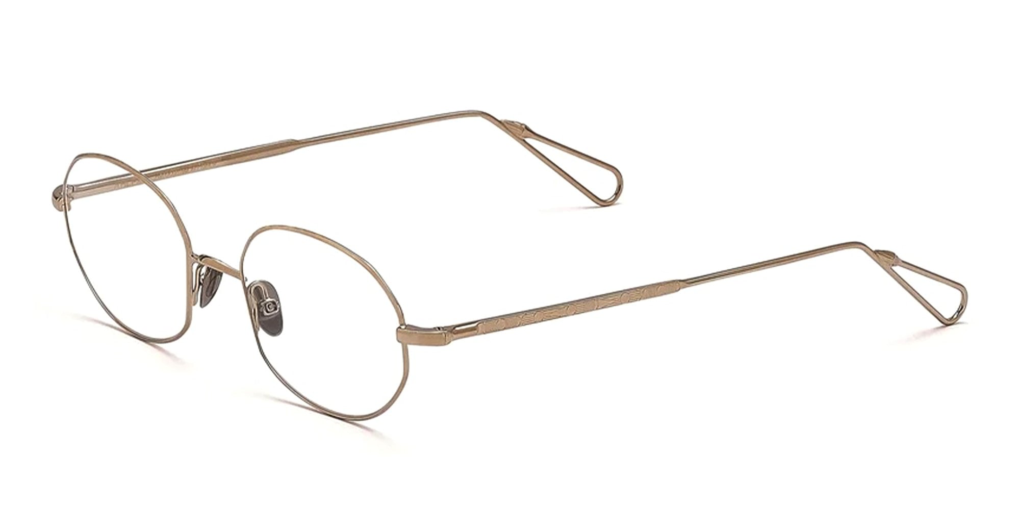 Ottica Mondello Roma - Ahlem - AHL.001236.OPT - Montsouris - Grey Gold RX - Metal - shape Oval - Gold - EYEWEAR - EYEGLASSES - Unisex,Uomo,Donna,Women,Men - lens Clear - Made In France