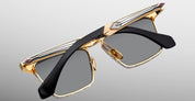 Ottica Mondello Roma - Jacques Marie Mage - JMMMC-40 - LAST FRONTIER VII - MILES CITY - GOLD - Titanium - shape Clubmaster - Gold - EYEWEAR - SUNGLASSES - Unisex,Uomo,Donna,Women,Men - lens Grey - Made In Japan