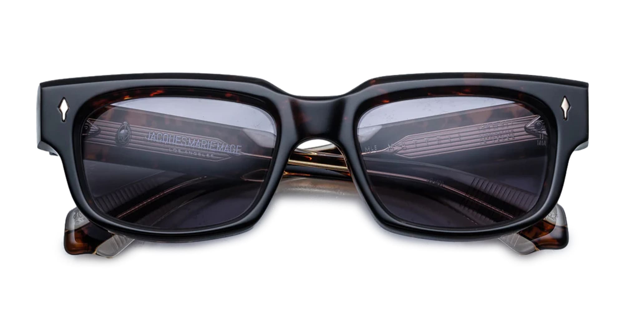 Ottica Mondello Roma - Jacques Marie Mage - JMMRZ-13V - MATTEI - BEAU - Acetate - shape Rectangular - Tortoise - EYEWEAR - SUNGLASSES - Unisex,Uomo,Donna,Women,Men - lens Blue - Made In Japan