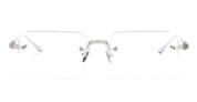 Ottica Mondello Roma - Akoni - AKX-540B-55 - JUNO-FOUR - SHINY SILVER - Titanium - shape Rectangular - Gold - EYEWEAR - EYEGLASSES - Unisex,Uomo,Donna,Women,Men - lens Clear - Made In Japan
